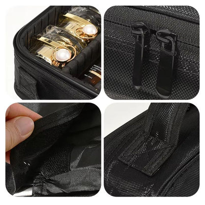 Waterproof Travel Makeup Bag  Professional Cosmetic Case With Brush Storage And Embroidery Design 5