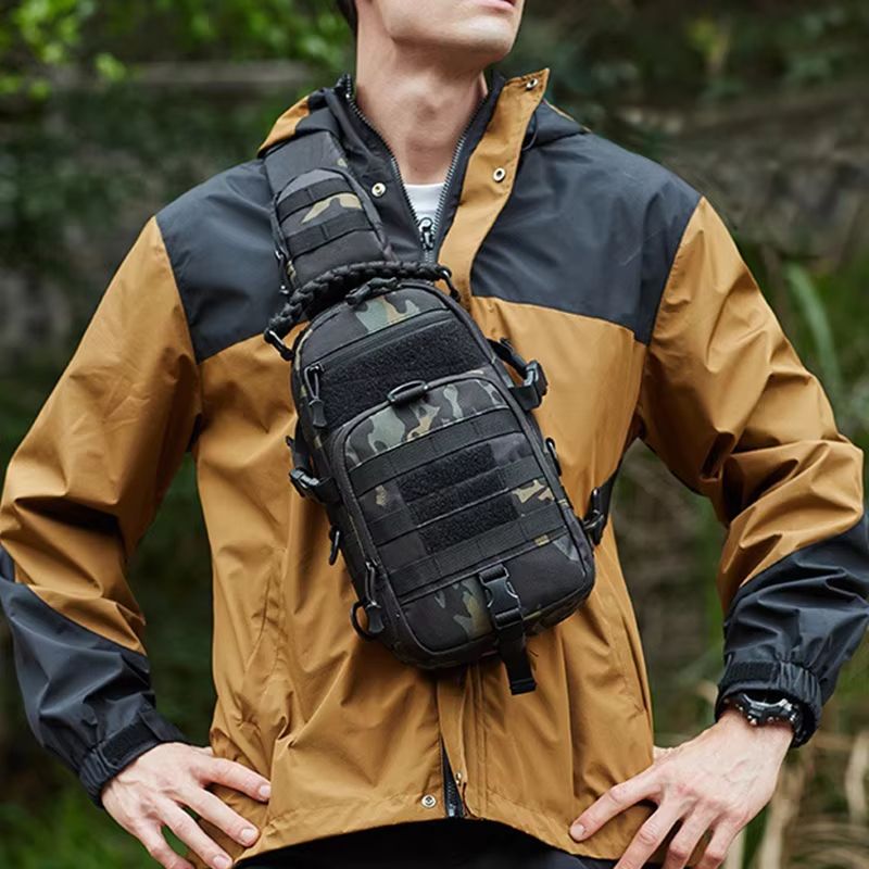 Camping Tactical Chest Bag  MOLLE Sling Shoulder Backpack For Hiking Cycling Fishing And Outdoor Tr 1