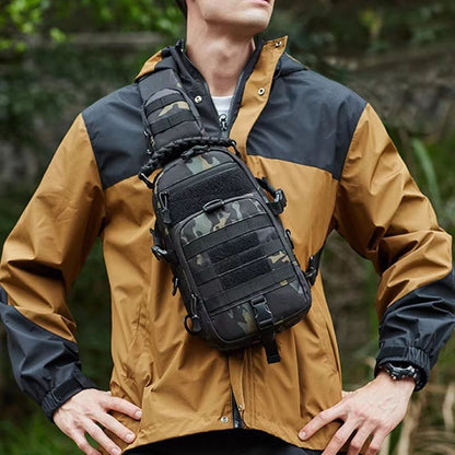 Camping Tactical Chest Bag  MOLLE Sling Shoulder Backpack For Hiking Cycling Fishing And Outdoor Tr 1