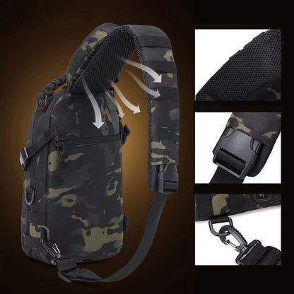 Camping Tactical Chest Bag  MOLLE Sling Shoulder Backpack For Hiking Cycling Fishing And Outdoor Tr 2