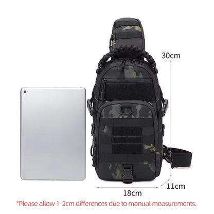 Camping Tactical Chest Bag  MOLLE Sling Shoulder Backpack For Hiking Cycling Fishing And Outdoor Tr 5