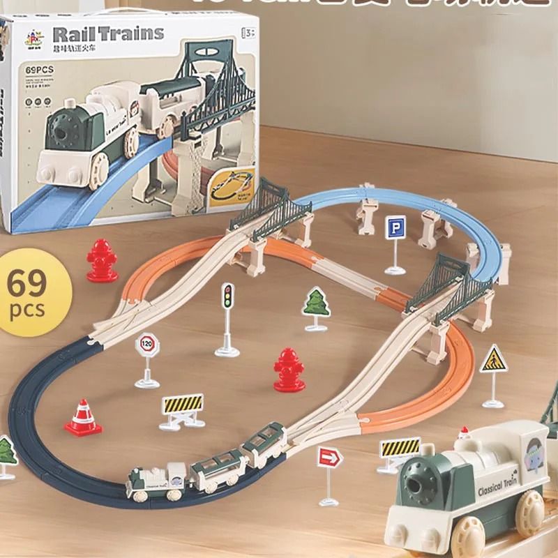 Electric Christmas Track Toy Set 8