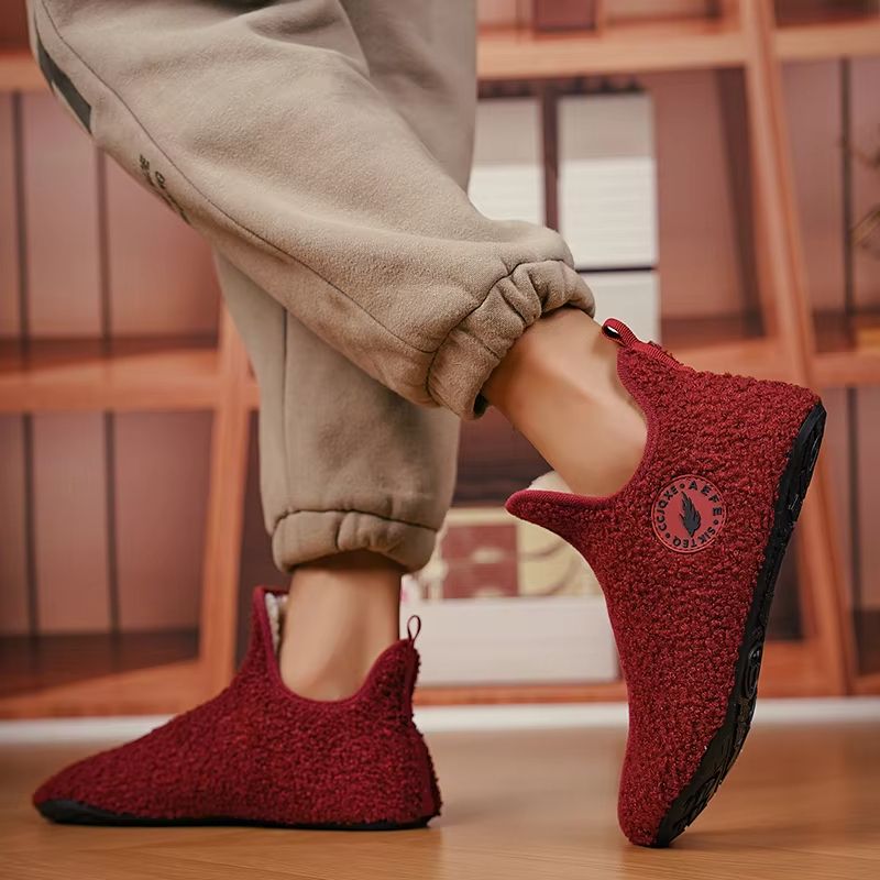 Winter Warm Cotton Slippers  Non Slip Indoor House Shoes For Men And Women Soft Comfortable Home Fl 4
