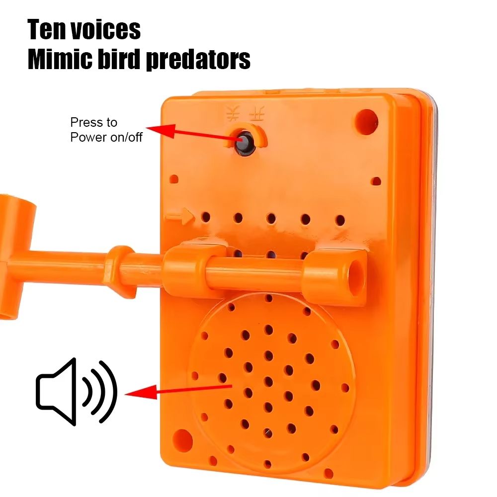 Solar Powered 3 In 1 Bird Repeller  Ultrasonic Wind Motion And Reflective Flash Pest Deterrent For  2