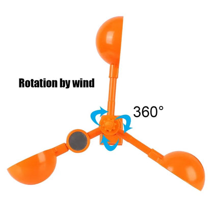 Solar Powered 3 In 1 Bird Repeller  Ultrasonic Wind Motion And Reflective Flash Pest Deterrent For  5