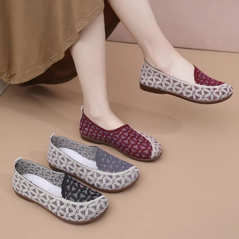 Womens Slip On Walking Shoes Lightweight Soft Sole Non Slip Casual Flats 4