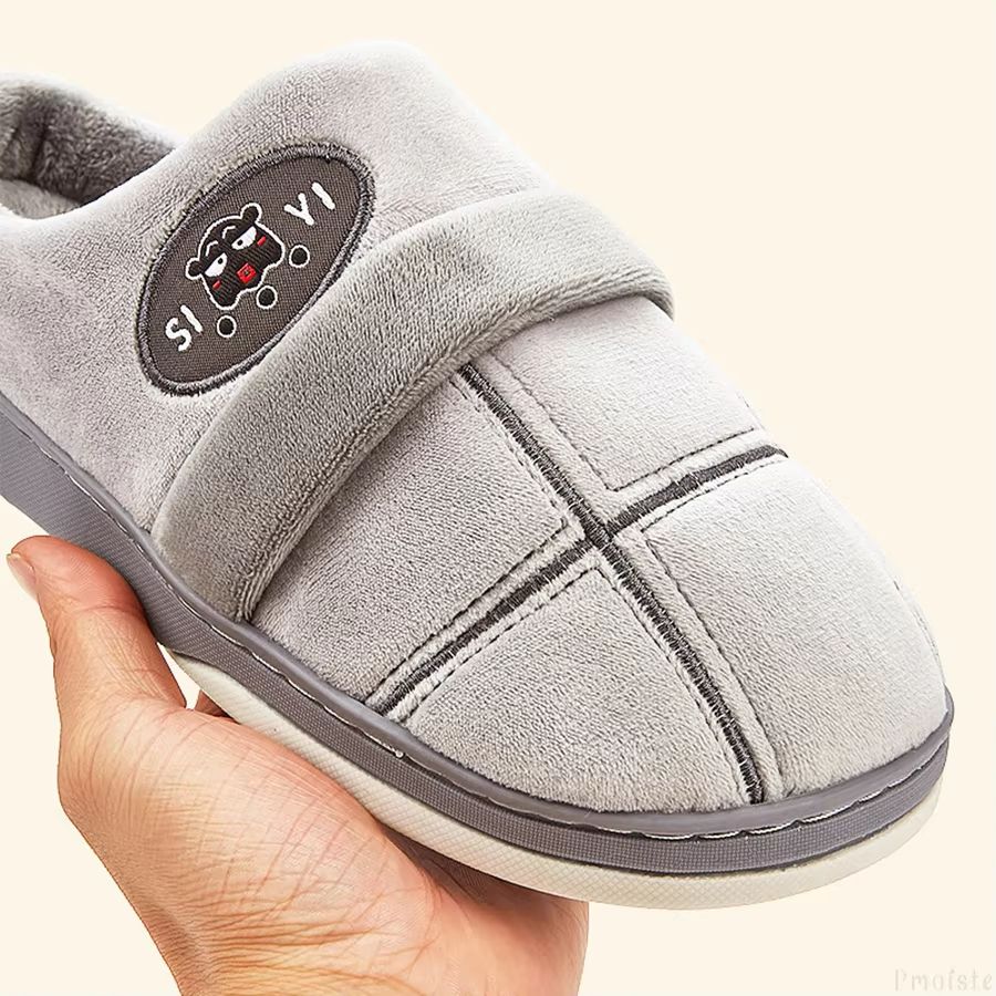 Mens Winter Plaid House Slippers  Warm Plush Indoor Shoes With Soft Memory Foam And Non Slip SoleKe 2
