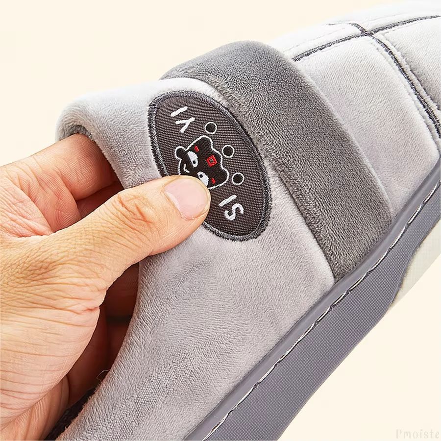 Mens Winter Plaid House Slippers  Warm Plush Indoor Shoes With Soft Memory Foam And Non Slip SoleKe 3