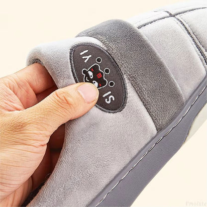 Mens Winter Plaid House Slippers  Warm Plush Indoor Shoes With Soft Memory Foam And Non Slip SoleKe 3