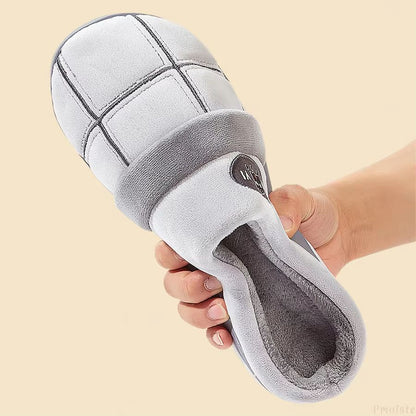 Mens Winter Plaid House Slippers  Warm Plush Indoor Shoes With Soft Memory Foam And Non Slip SoleKe 5