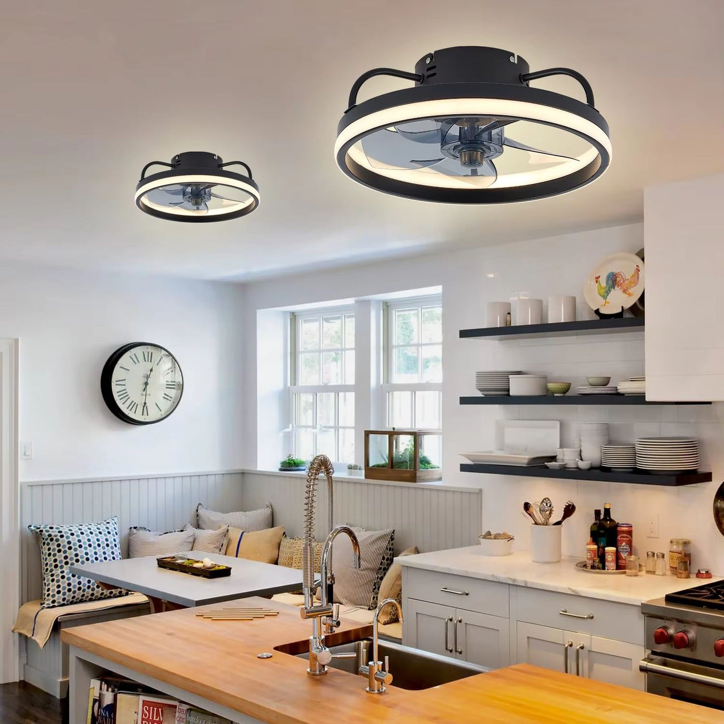 LED Ceiling Fan With Remote Control  Silent Smart Ceiling Light Fan For Bedroom And Living Room Dec 1