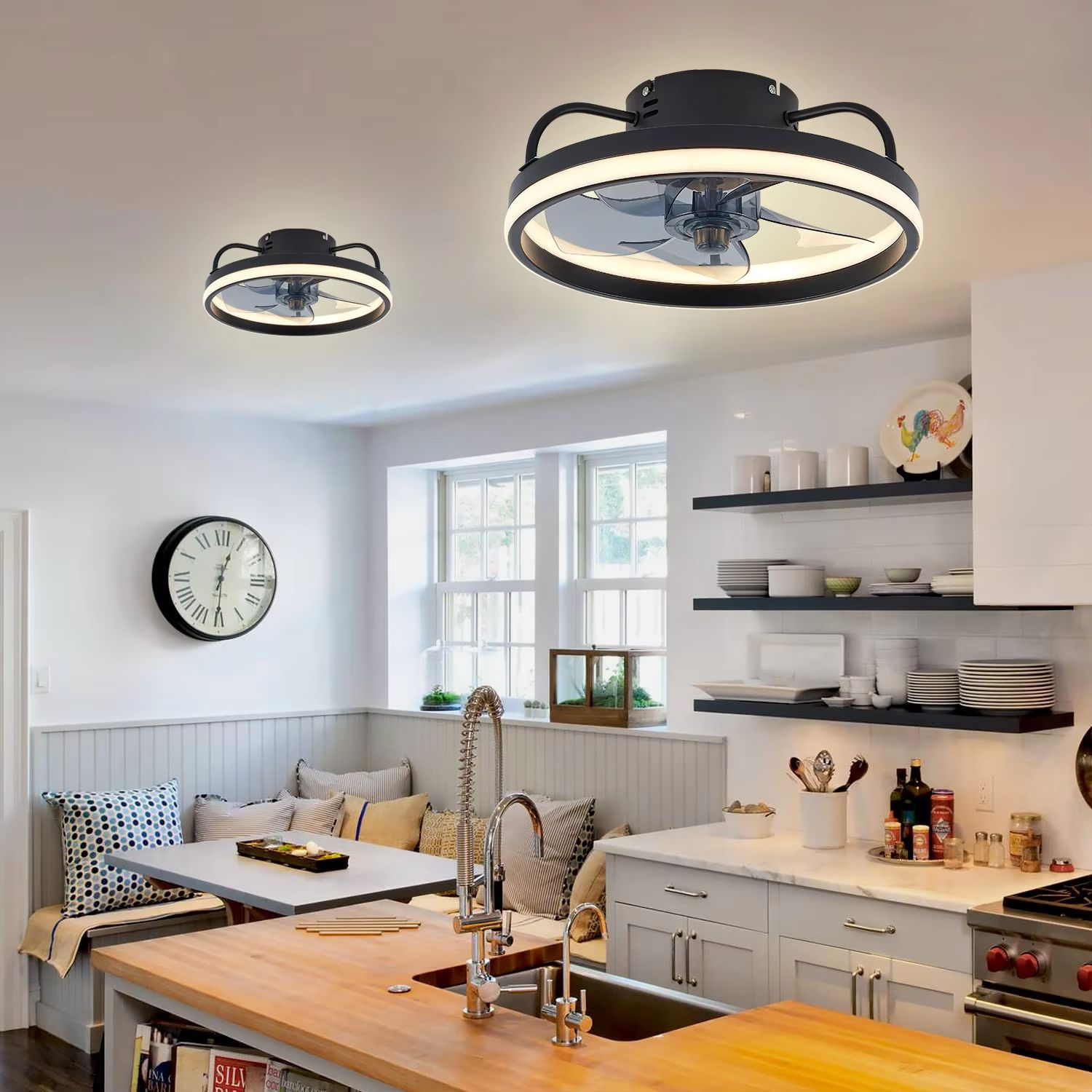 LED Ceiling Fan With Remote Control  Silent Smart Ceiling Light Fan For Bedroom And Living Room Dec 1