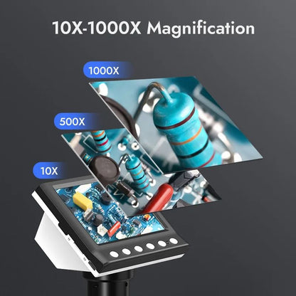 Digital Microscope 43 Inch 1080P 1600X With LED Lighting 3