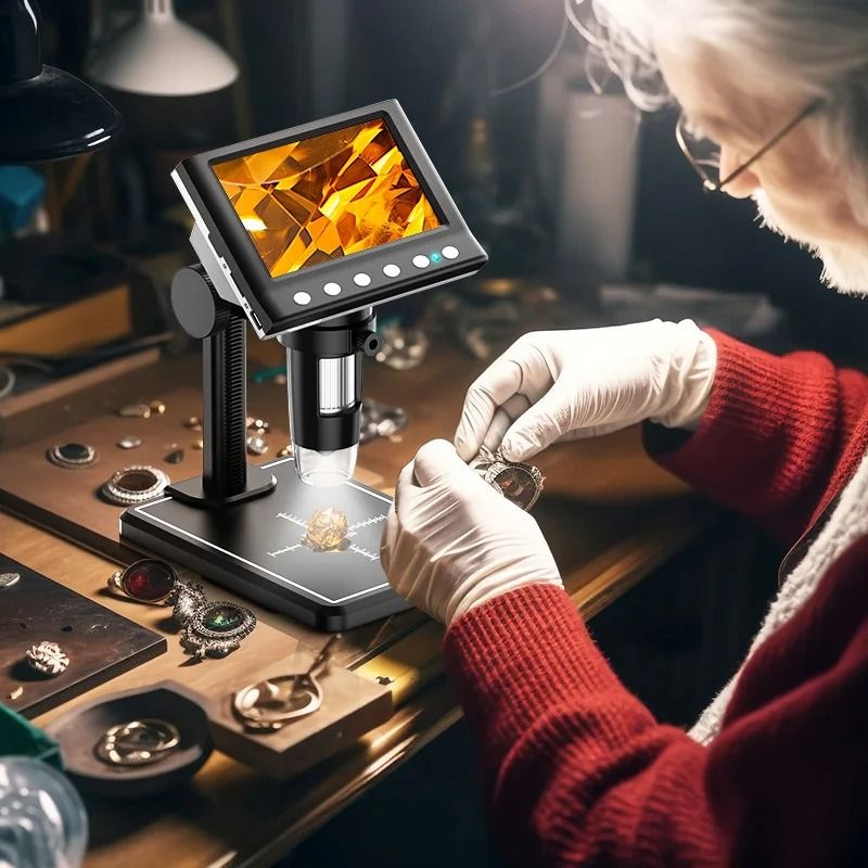 Digital Microscope 43 Inch 1080P 1600X With LED Lighting 6