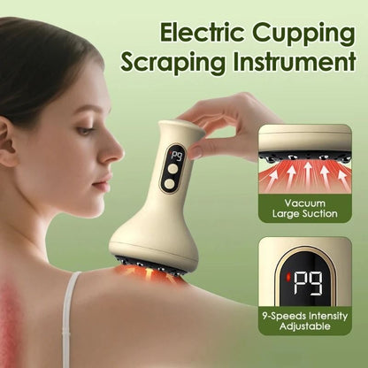 Smart Cupping Massage Machine With Red Light Heating 1