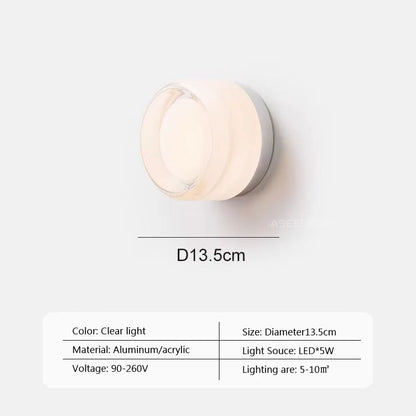 Modern LED Wall Lamp  Amber Or Smokey Grey Jelly Glass Wall Sconce For Living Room Bedroom Corridor 9