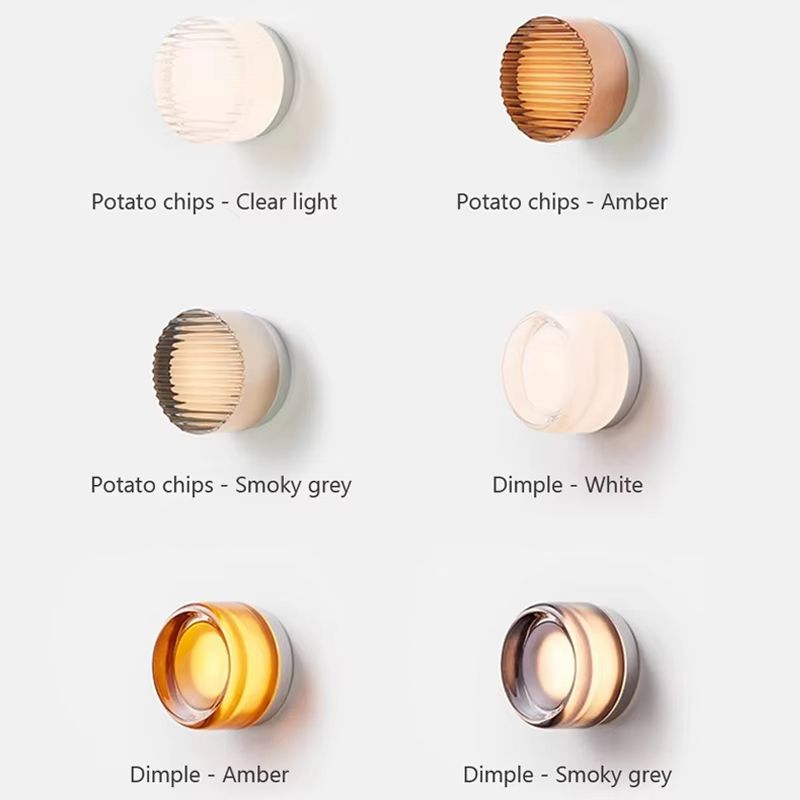 Modern LED Wall Lamp  Amber Or Smokey Grey Jelly Glass Wall Sconce For Living Room Bedroom Corridor 4