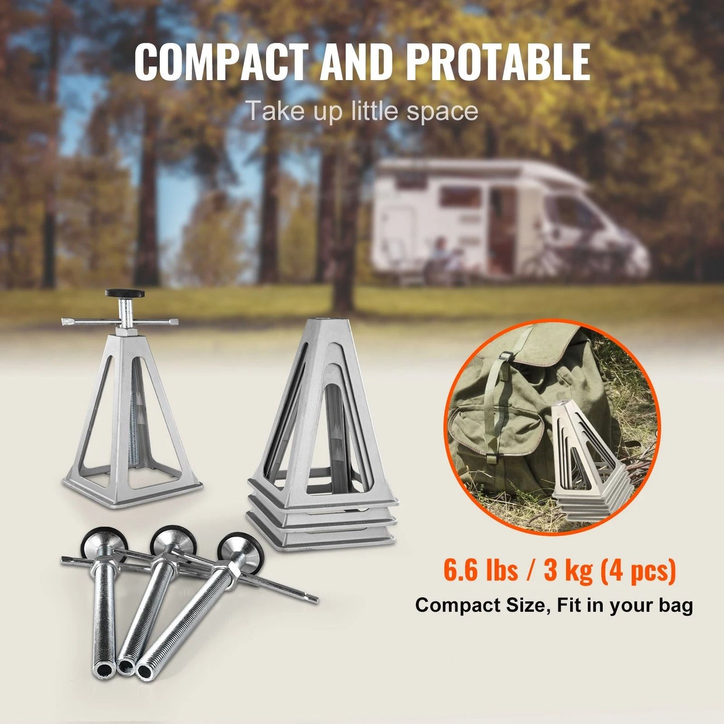 RV Stabilizer Jacks 4 Pack Aluminum Leveling Jacks 5