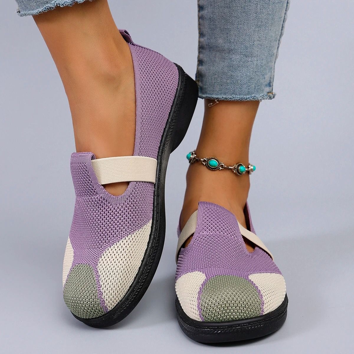 Womens Summer Breathable Mesh Flat Shoes 1