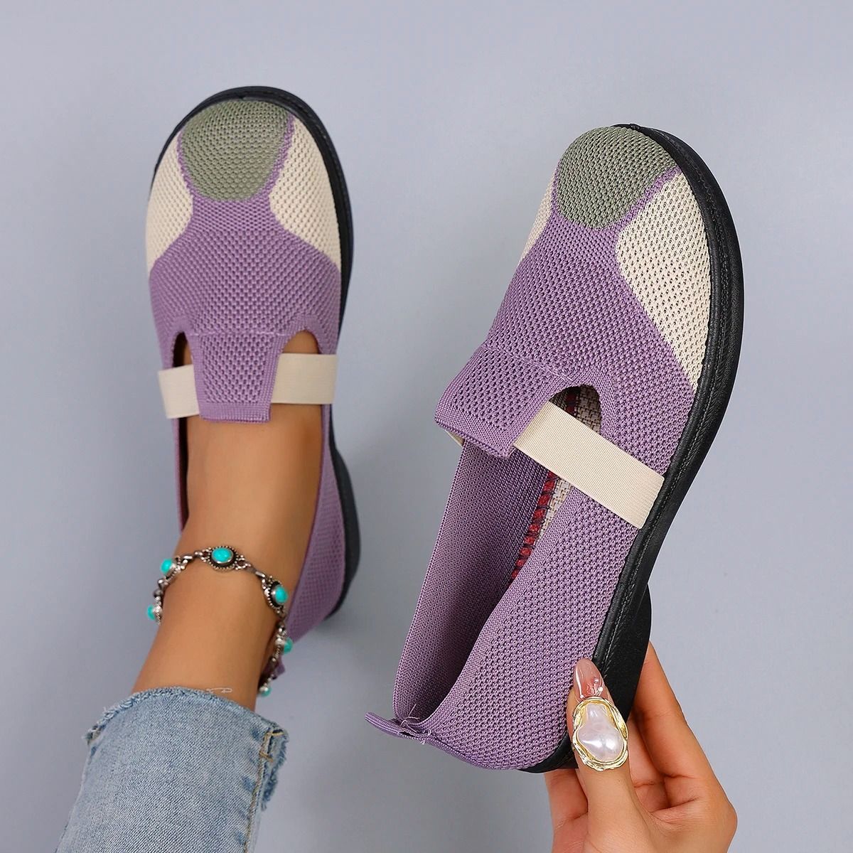Womens Summer Breathable Mesh Flat Shoes 4