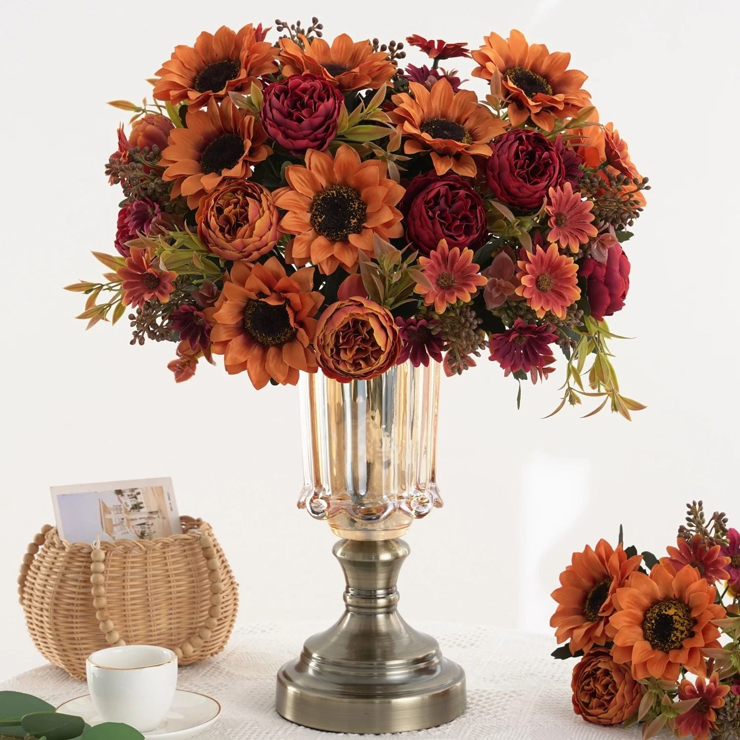 Sunflower And Peony Artificial Flower Bouquets 5