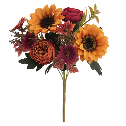 Sunflower And Peony Artificial Flower Bouquets 6
