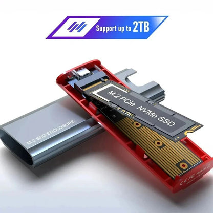 M2 SSD Case NVMe SATA Enclosure Adapter USB C External Drive Housing 1
