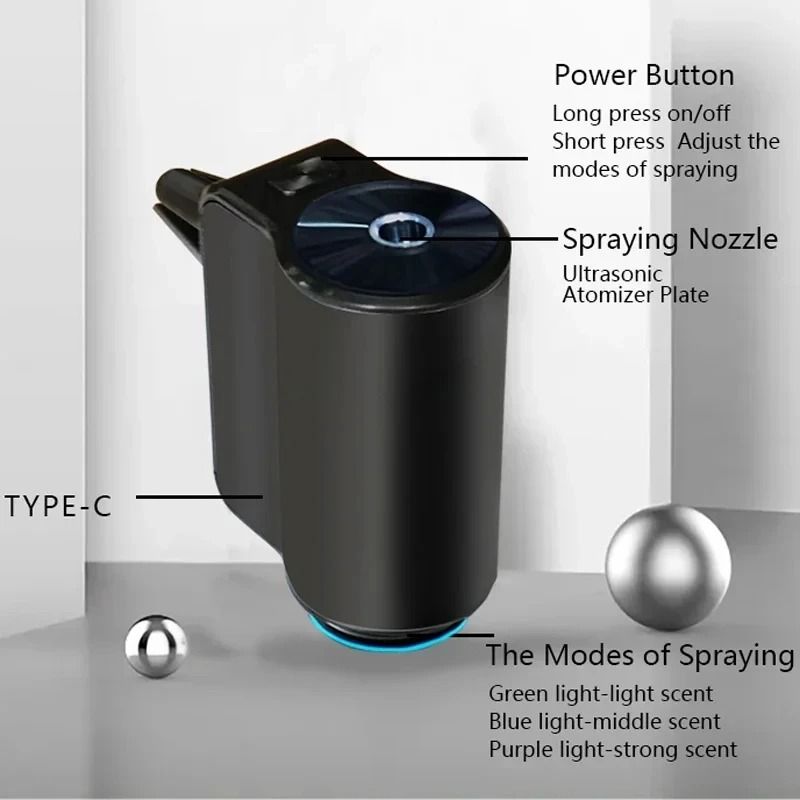 Car Air Freshener Electric Auto Aroma Diffuser With Essential Oils 4
