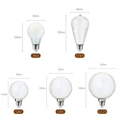 3D Fireworks Effect Vintage LED Bulb Retro Edison Lamp 4
