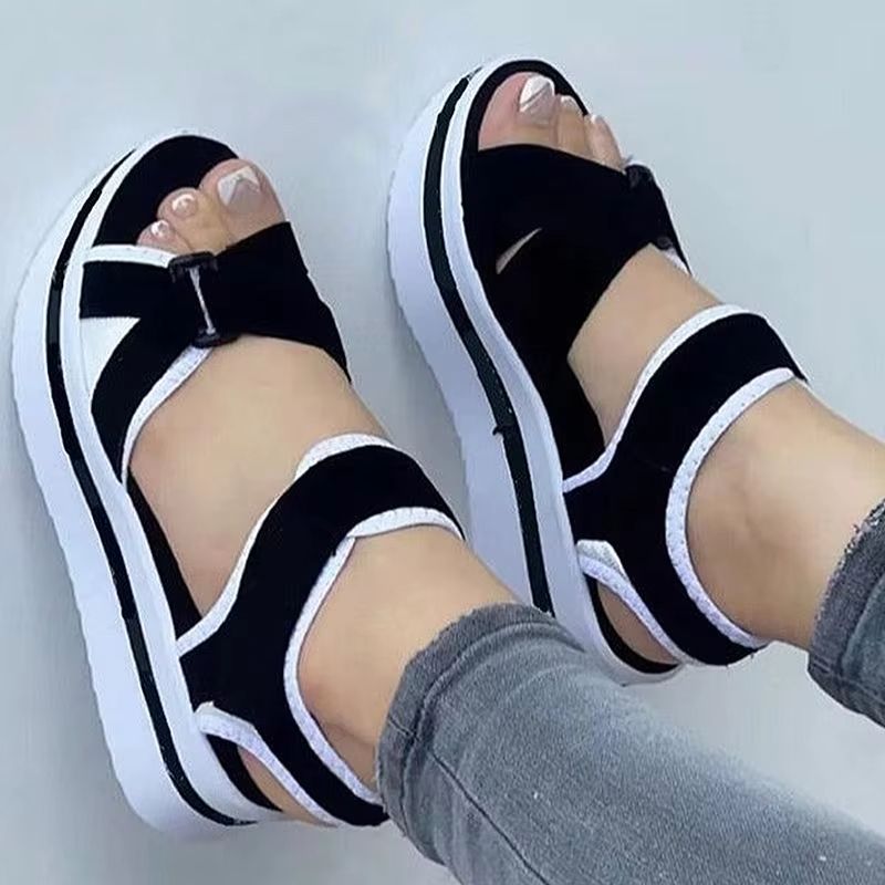 Summer Wedge Sandals for Women Outdoor Walking Beach Party Comfortable Platform Shoes
