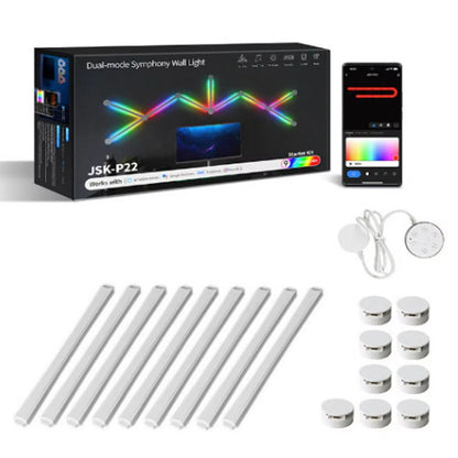 RGB Smart Wall Light Splicing DIY Atmosphere Lamp Voice Control For Gaming Room Bedroom Bar 8