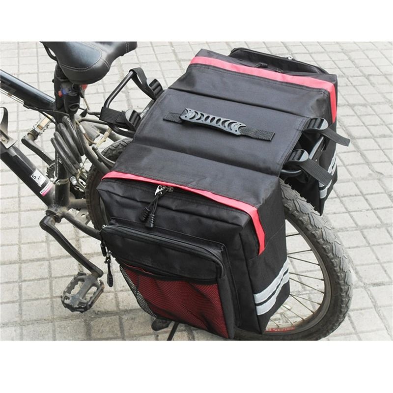 MTB Bicycle Carrier Bag Rear Rack Trunk Double Side Travel Storage 1