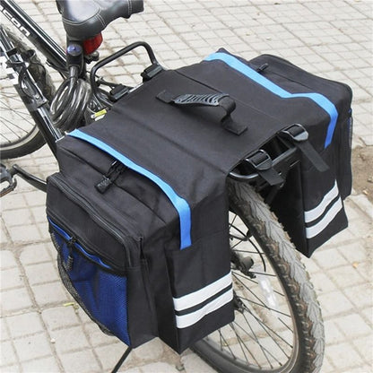 MTB Bicycle Carrier Bag Rear Rack Trunk Double Side Travel Storage 2