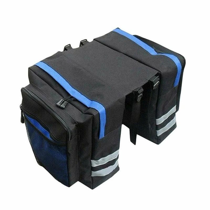 MTB Bicycle Carrier Bag Rear Rack Trunk Double Side Travel Storage 10