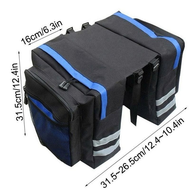 MTB Bicycle Carrier Bag Rear Rack Trunk Double Side Travel Storage 6