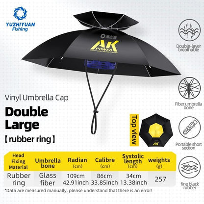 Portable Folding Umbrella Hat With UV Protection 10