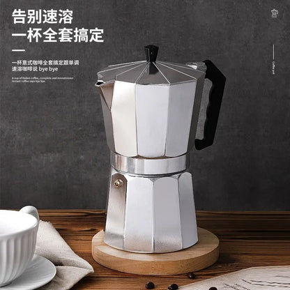 Italian Style Aluminum Mocha Coffee Pot Portable Espresso And Tea Maker 5