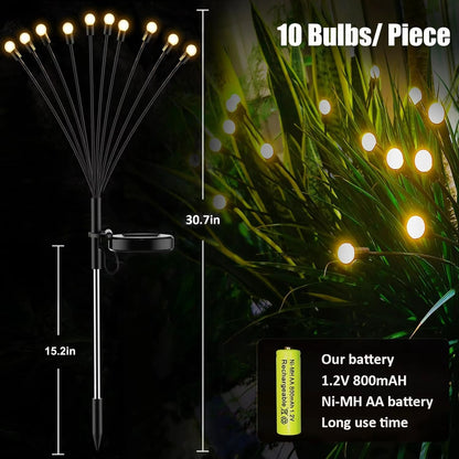 Enchanted Glow Solar Firefly Garden Light  Waterproof LED Solar Firefly Lights 3