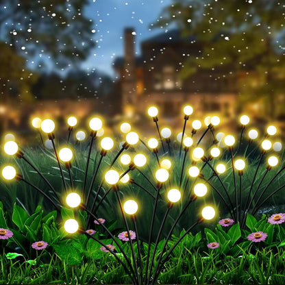 Enchanted Glow Solar Firefly Garden Light  Waterproof LED Solar Firefly Lights 6