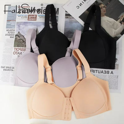 UltraComfort Front Closure Plus Size Wireless Bralette  Seamless Supportive  Stylish 1