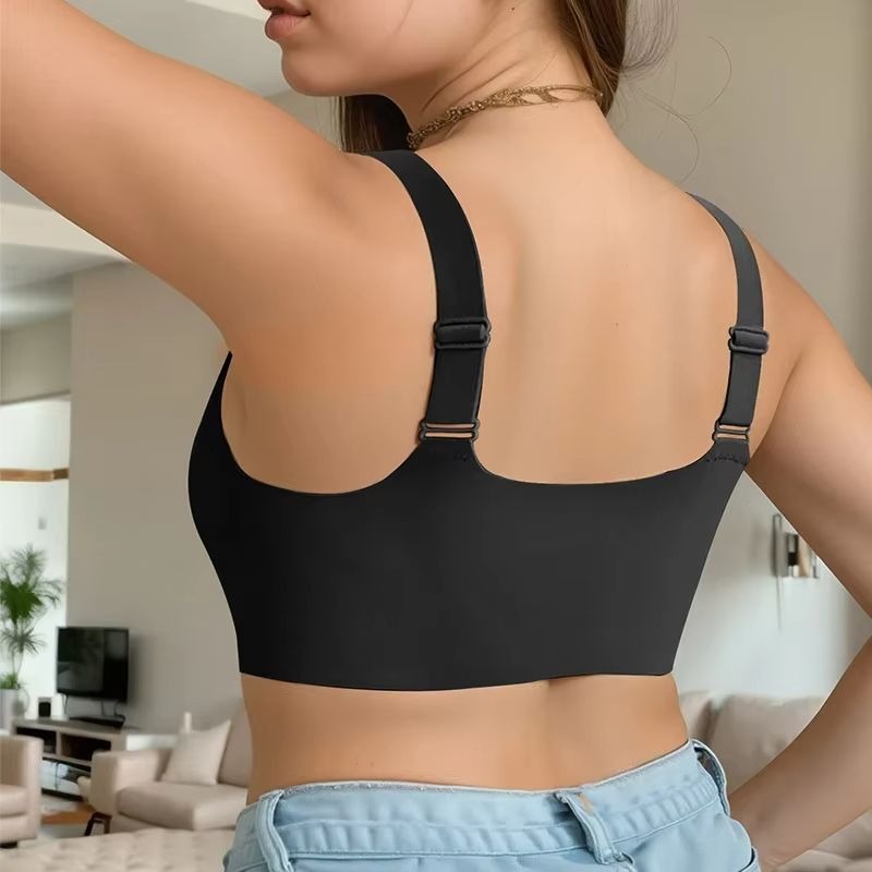 UltraComfort Front Closure Plus Size Wireless Bralette  Seamless Supportive  Stylish 2