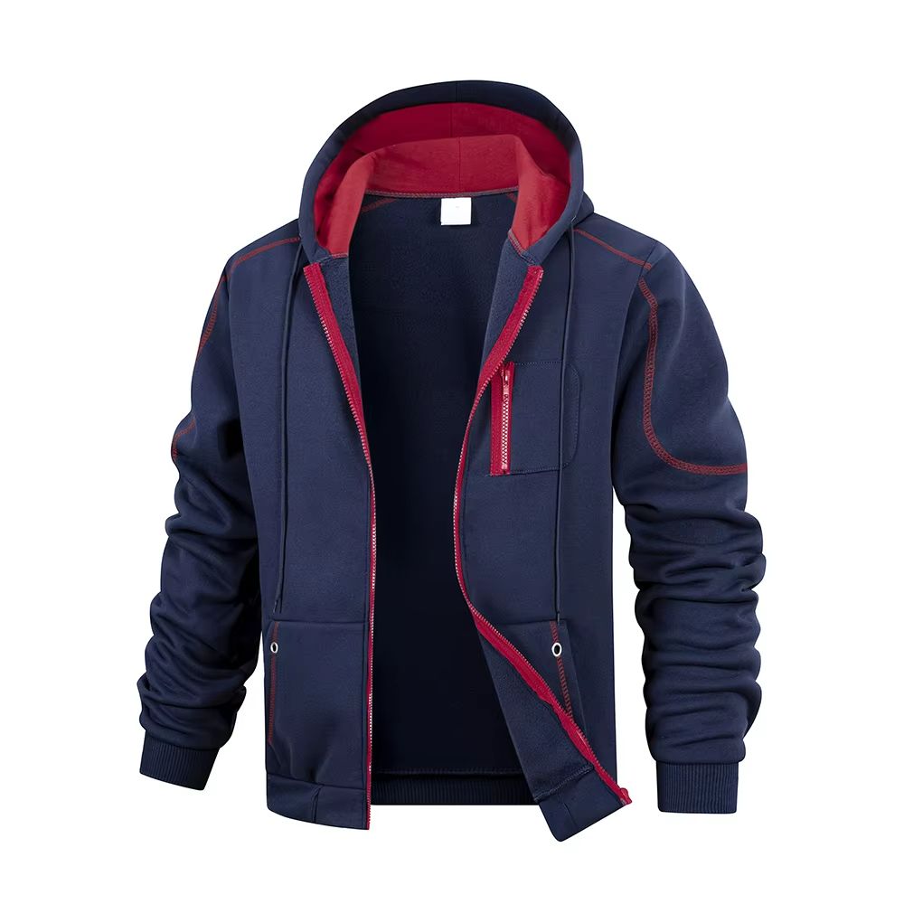 Mens Casual Zipper Hoodie Jacket  Slim Fit Lightweight Sportswear For Everyday Comfort 9