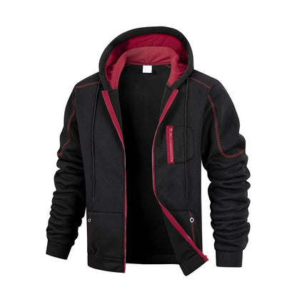 Mens Casual Zipper Hoodie Jacket  Slim Fit Lightweight Sportswear For Everyday Comfort 3