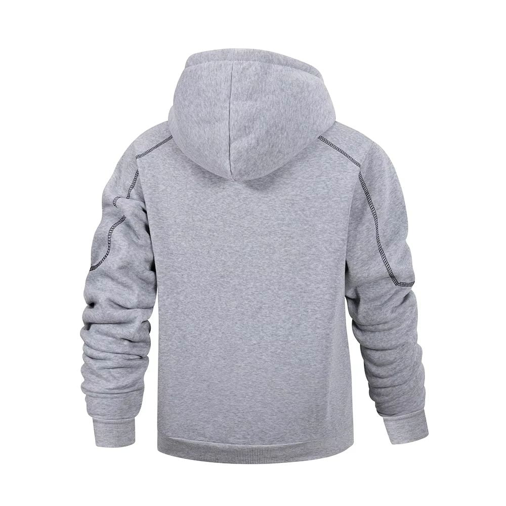 Mens Casual Zipper Hoodie Jacket  Slim Fit Lightweight Sportswear For Everyday Comfort 5