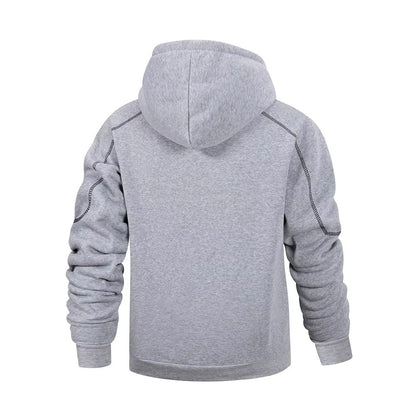 Mens Casual Zipper Hoodie Jacket  Slim Fit Lightweight Sportswear For Everyday Comfort 5