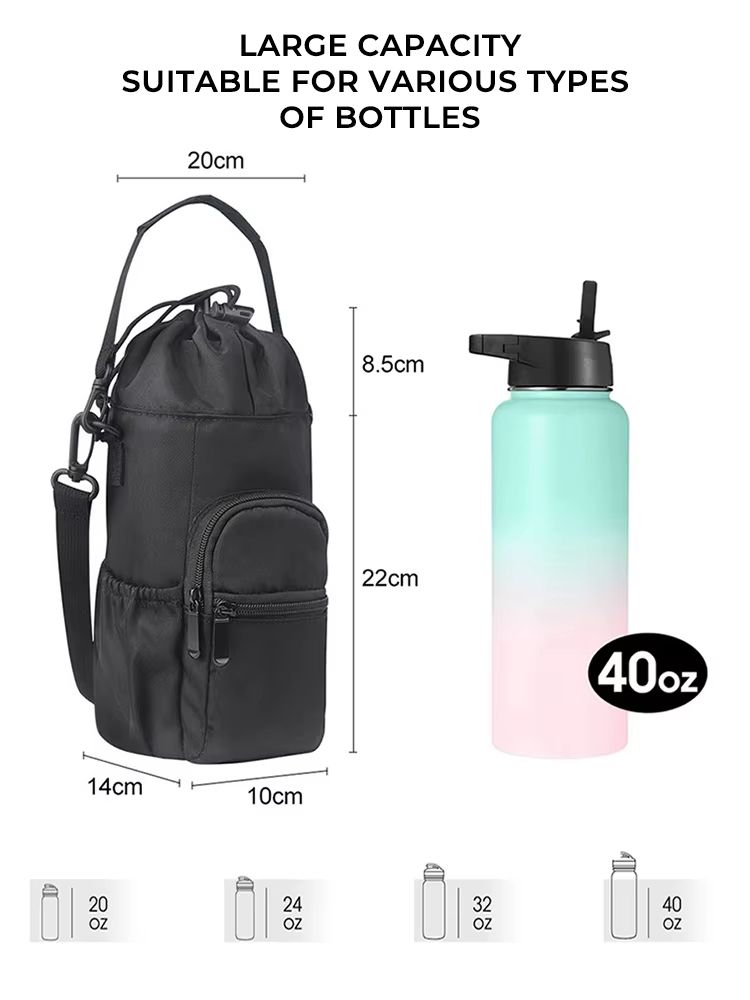 TrailMate 40oz Insulated Water Bottle Carrier Sling  Handy Water Bottle Holder With Strap 5