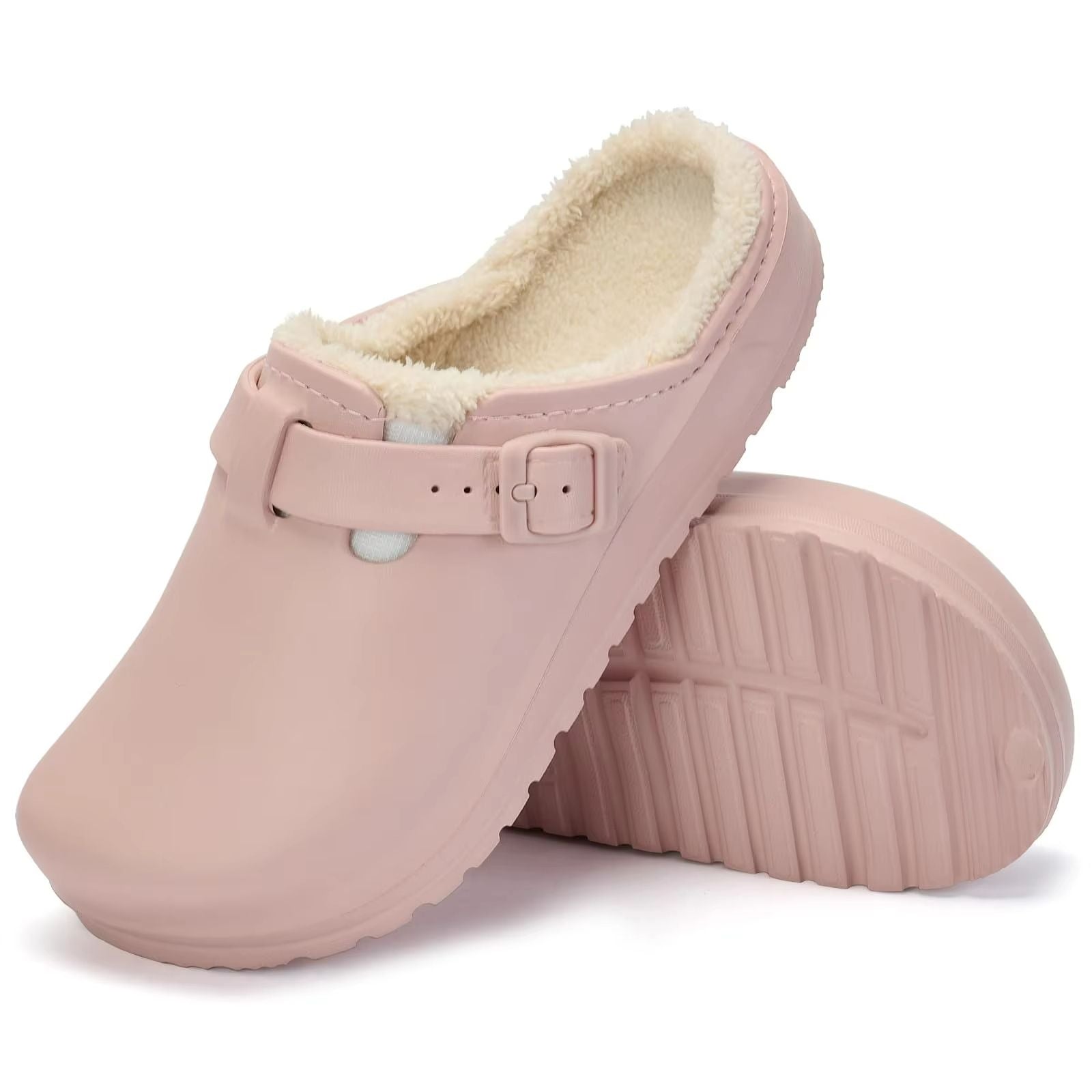 CozyGuard Waterproof Fur Slippers – Plush Lined, Anti-Slip Garden Shoes