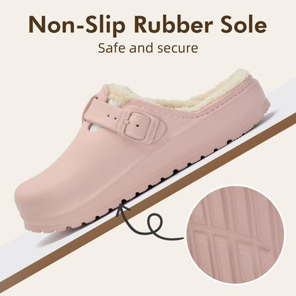 CozyGuard Waterproof Fur Slippers  Plush Lined AntiSlip Garden Shoes 5