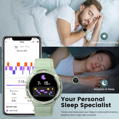 TANK S1 Smartwatch Women, AMOLED AOD Screen, 5ATM Waterproof, Bluetooth Call Ultra Smart Watch for Fitness
