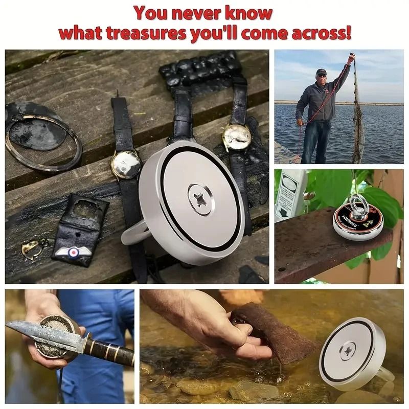 Neodymium Fishing Magnets Kit With Strong Pulling Force For River And Outdoor Retrieval 3